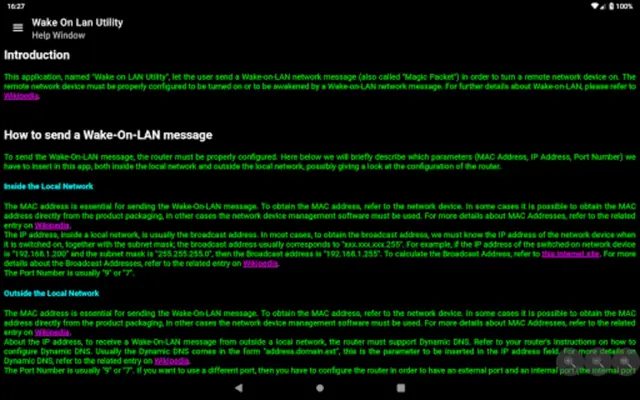 Wake On Lan Utility android App screenshot 0